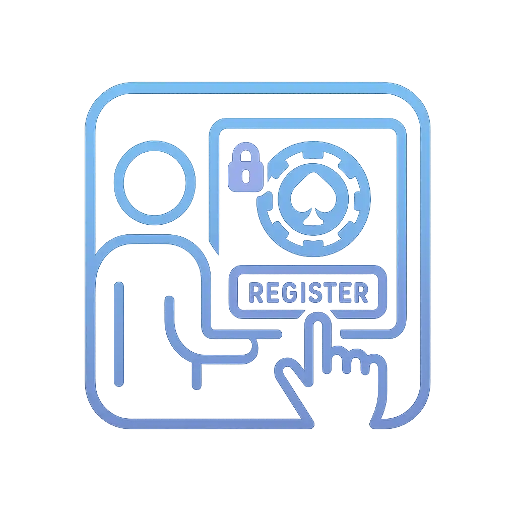 Icon of a player registering an account